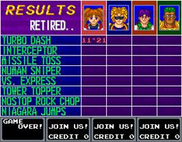 Game Over Screen for Numan Athletics.