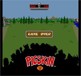 Game Over Screen for Pigskin 621AD.