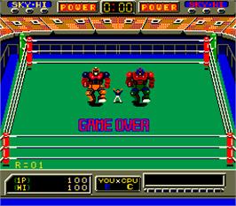 Game Over Screen for Robo Wres 2001.