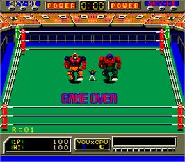 Game Over Screen for Robo Wres 2001.