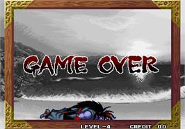 Game Over Screen for Samurai Shodown V / Samurai Spirits Zero.