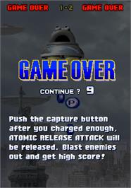 Game Over Screen for Space Bomber.