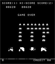Game Over Screen for Space Invaders.