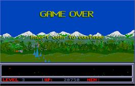Game Over Screen for Space Ranger.