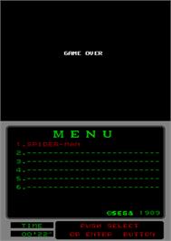 Game Over Screen for Spider-Man vs The Kingpin.