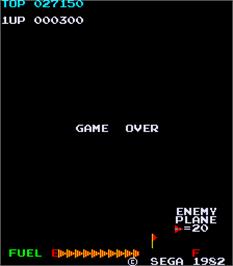 Game Over Screen for Super Zaxxon.