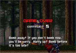 Game Over Screen for Tengai.