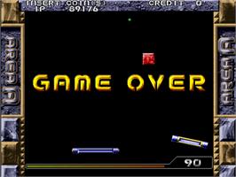 Game Over Screen for The Block Kuzushi.