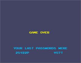 Game Over Screen for The Return of Ishtar.