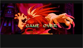 Game Over Screen for Vampire Hunter: Darkstalkers' Revenge.