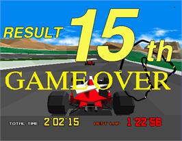 Game Over Screen for Virtua Racing.