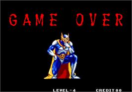 Game Over Screen for Voltage Fighter - Gowcaizer / Choujin Gakuen Gowcaizer.