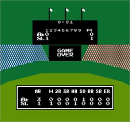 Game Over Screen for Vs. Atari R.B.I. Baseball.