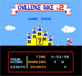 Game Over Screen for Vs. Excitebike.