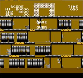 Game Over Screen for Vs. Ninja Jajamaru Kun.