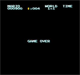 Game Over Screen for Vs. Super Mario Bros..