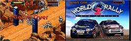 Game Over Screen for World Rally 2: Twin Racing.