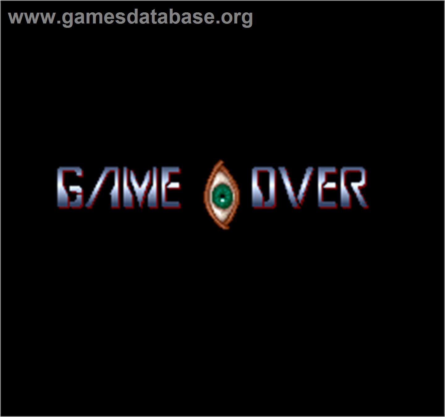 Act-Fancer Cybernetick Hyper Weapon - Arcade - Artwork - Game Over Screen