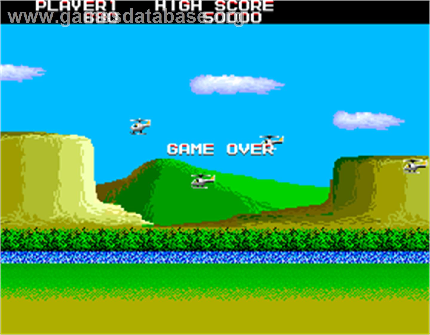 Airwolf - Arcade - Artwork - Game Over Screen