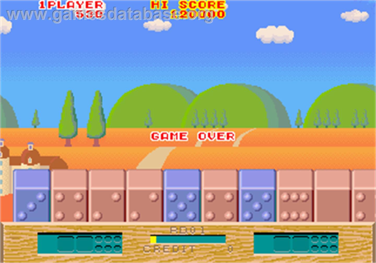 Alex Kidd: The Lost Stars - Arcade - Artwork - Game Over Screen