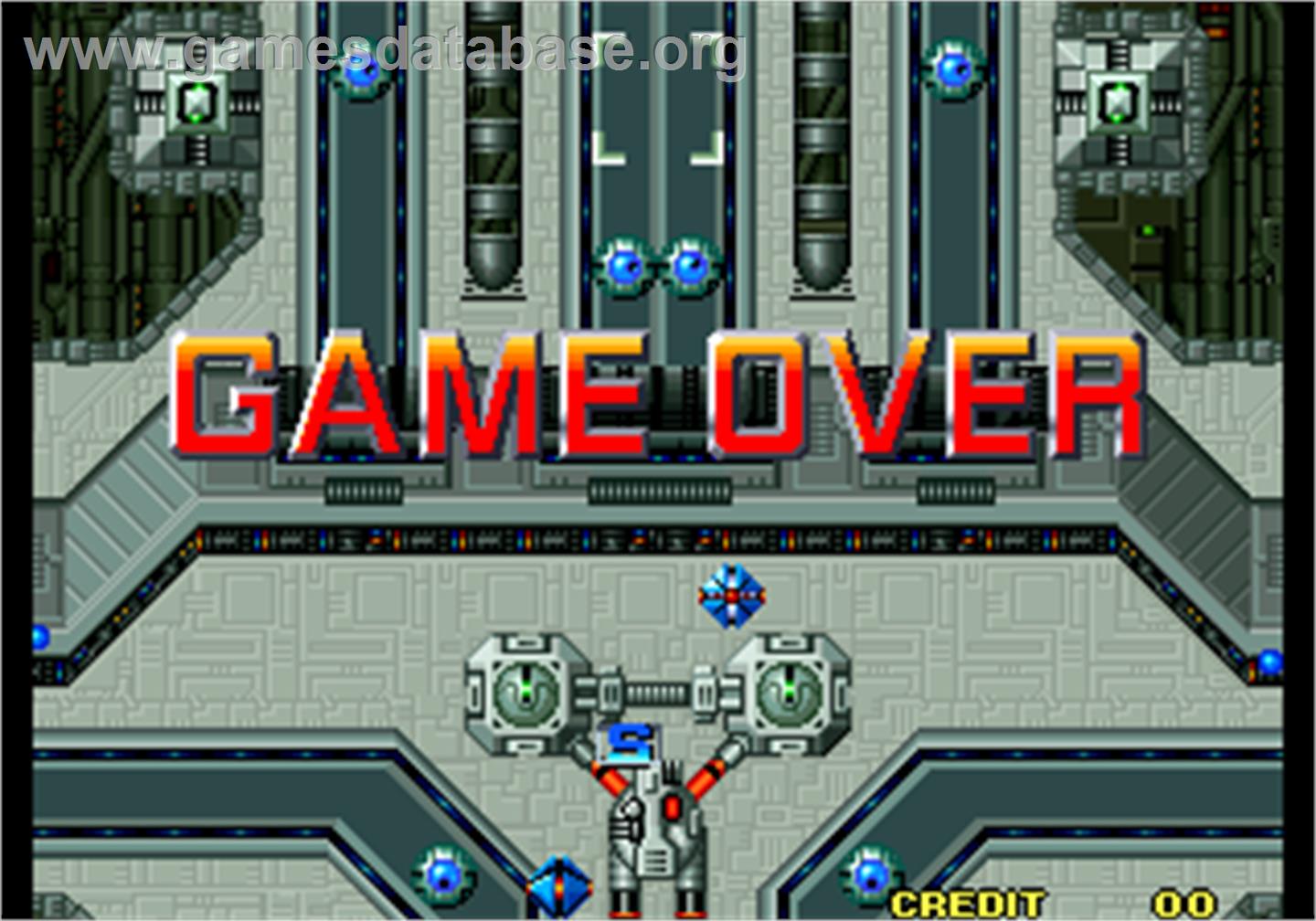 Alpha Mission II / ASO II - Last Guardian - Arcade - Artwork - Game Over Screen