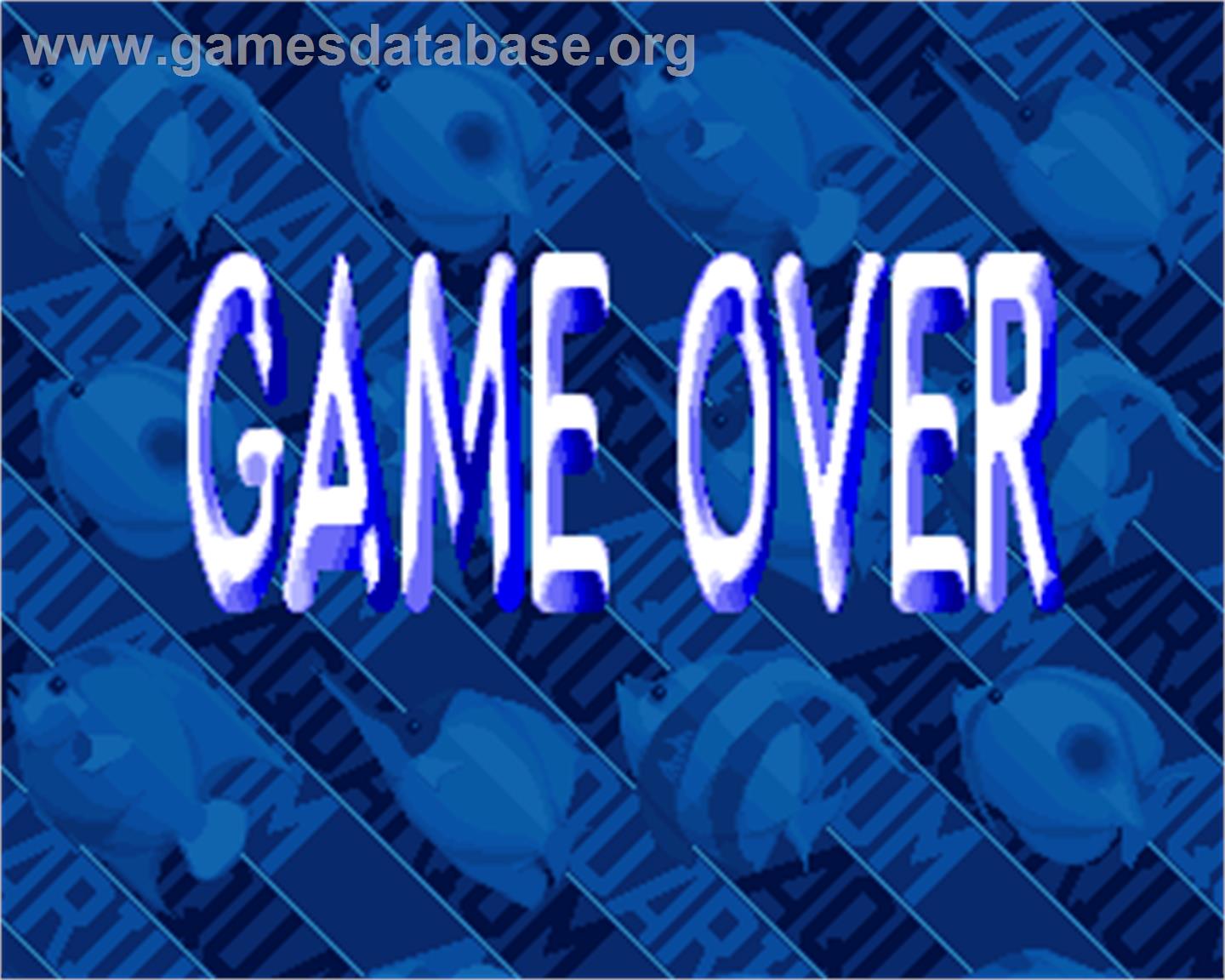 Aquarium - Arcade - Artwork - Game Over Screen