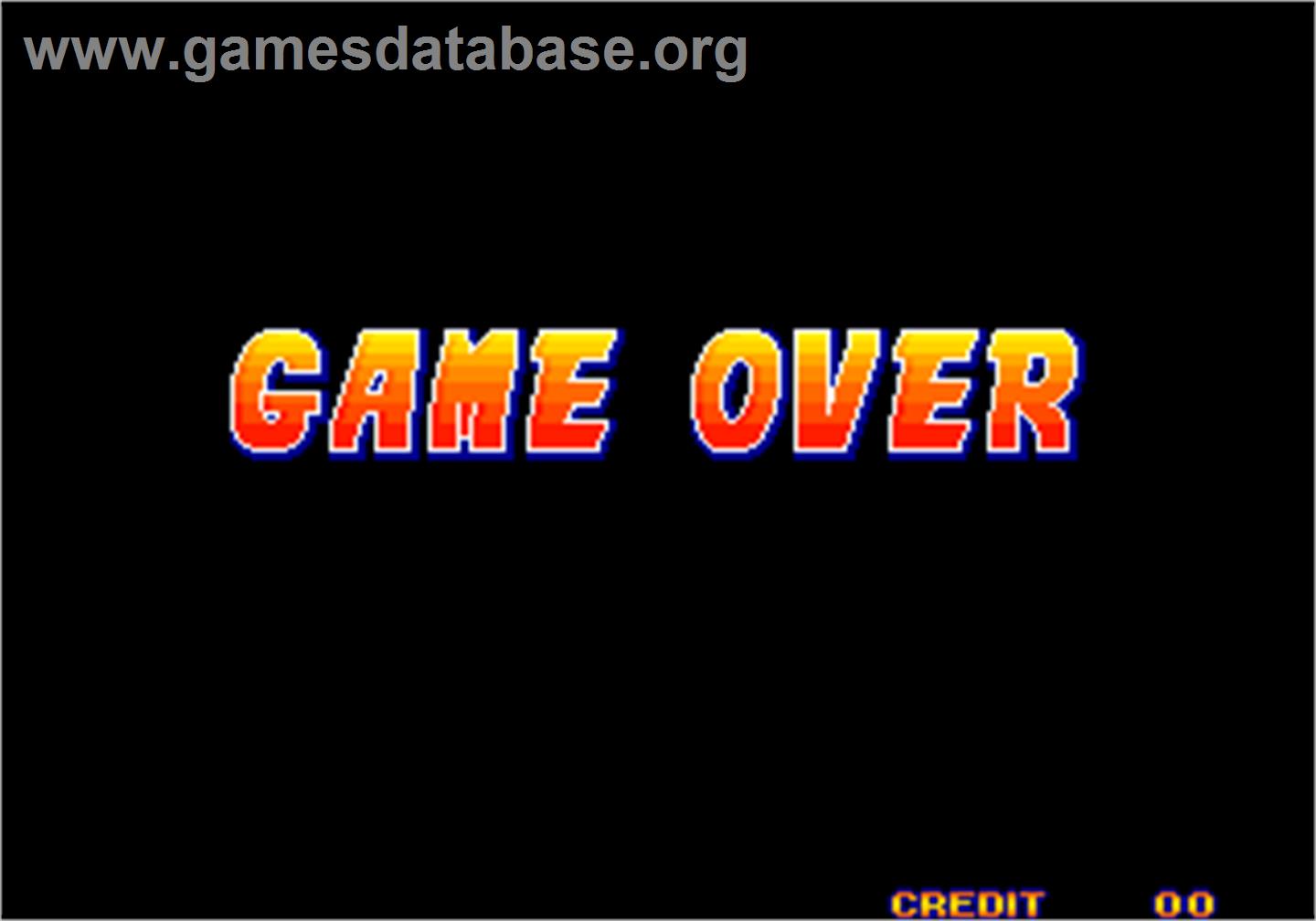 Art of Fighting / Ryuuko no Ken - Arcade - Artwork - Game Over Screen
