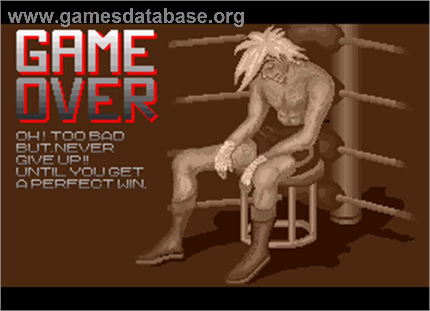 Ashita no Joe - Arcade - Artwork - Game Over Screen