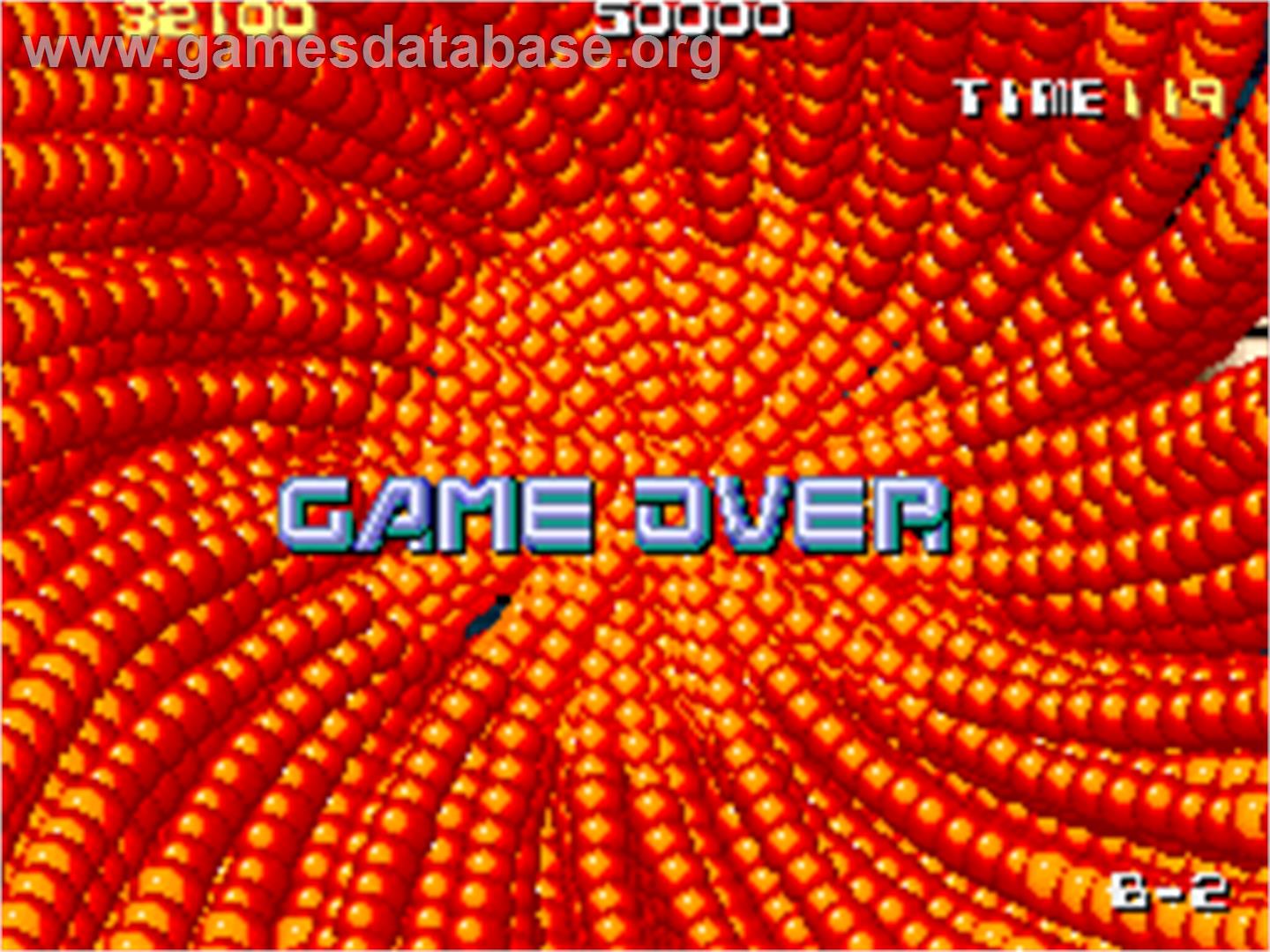 Atomic Robo-kid - Arcade - Artwork - Game Over Screen