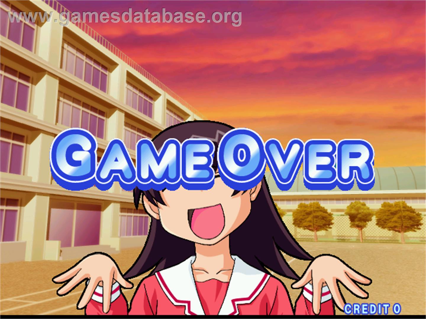 Azumanga Daioh Puzzle Bobble - Arcade - Artwork - Game Over Screen