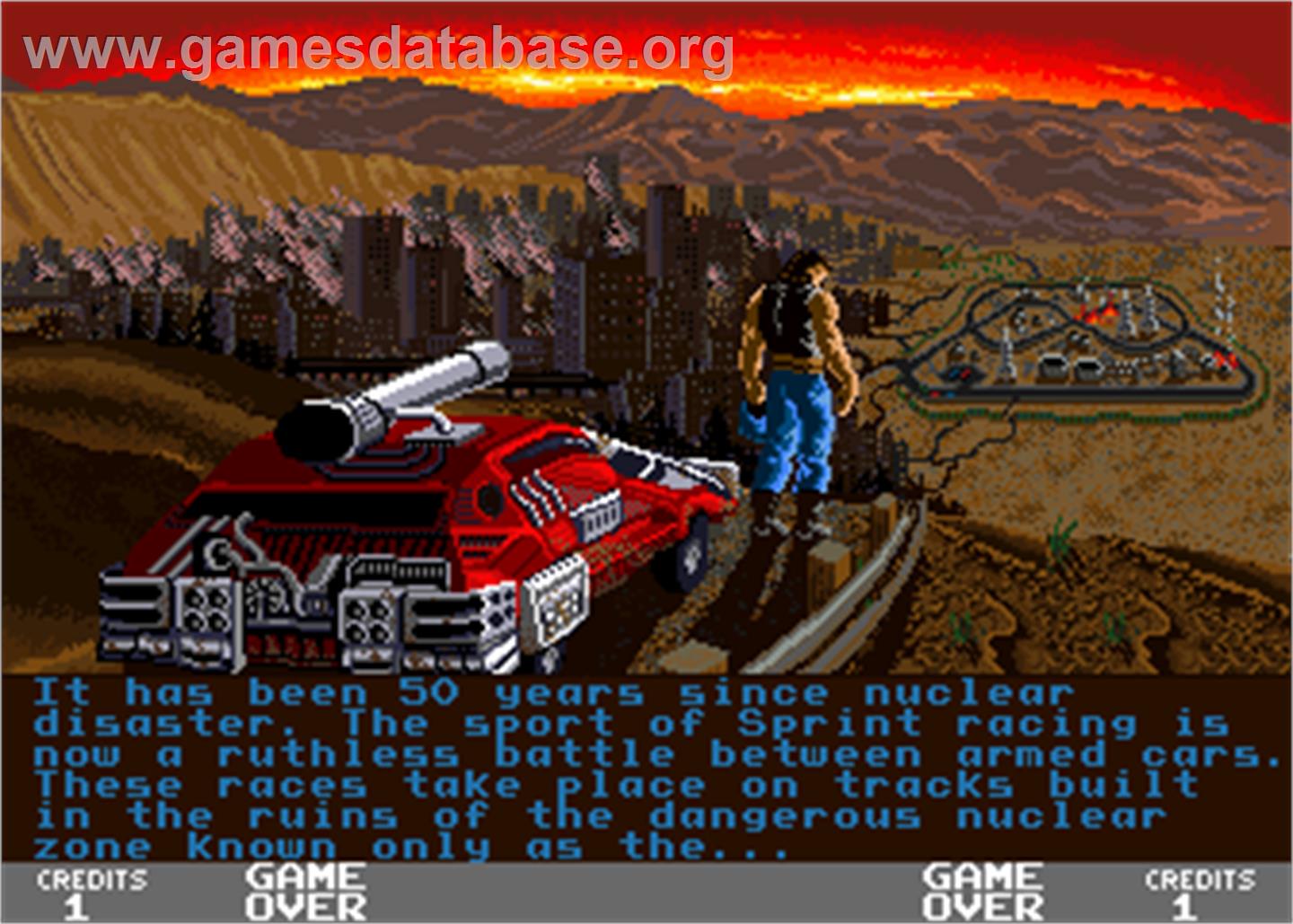 Bad Lands - Arcade - Artwork - Game Over Screen