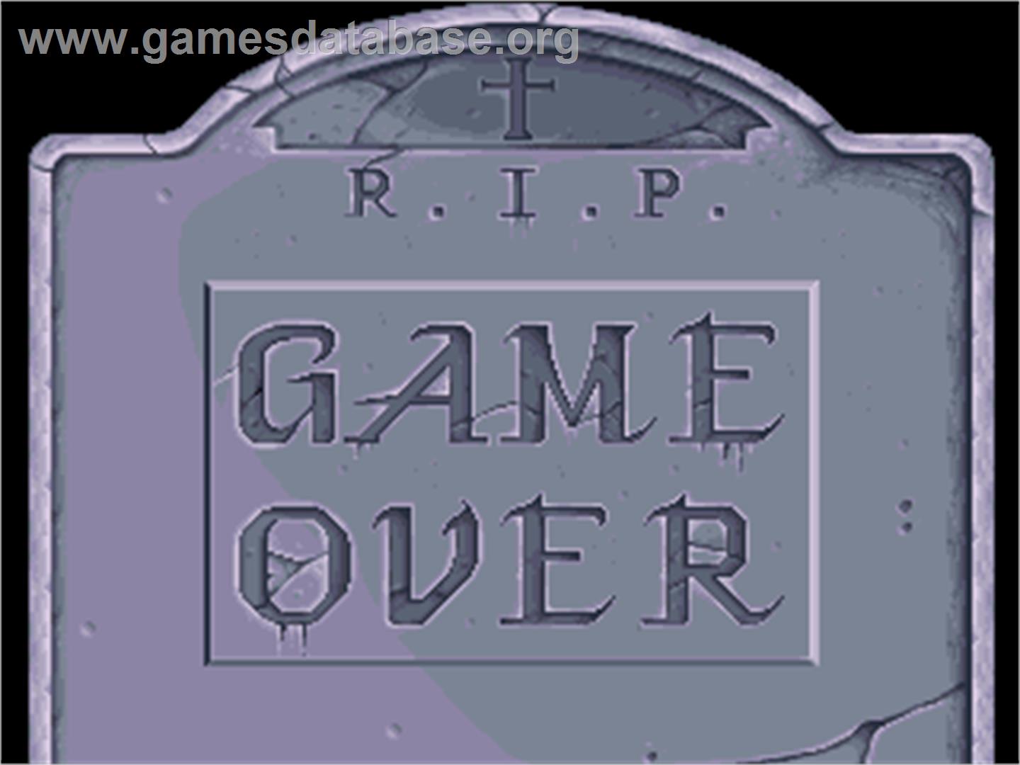 Bang! - Arcade - Artwork - Game Over Screen