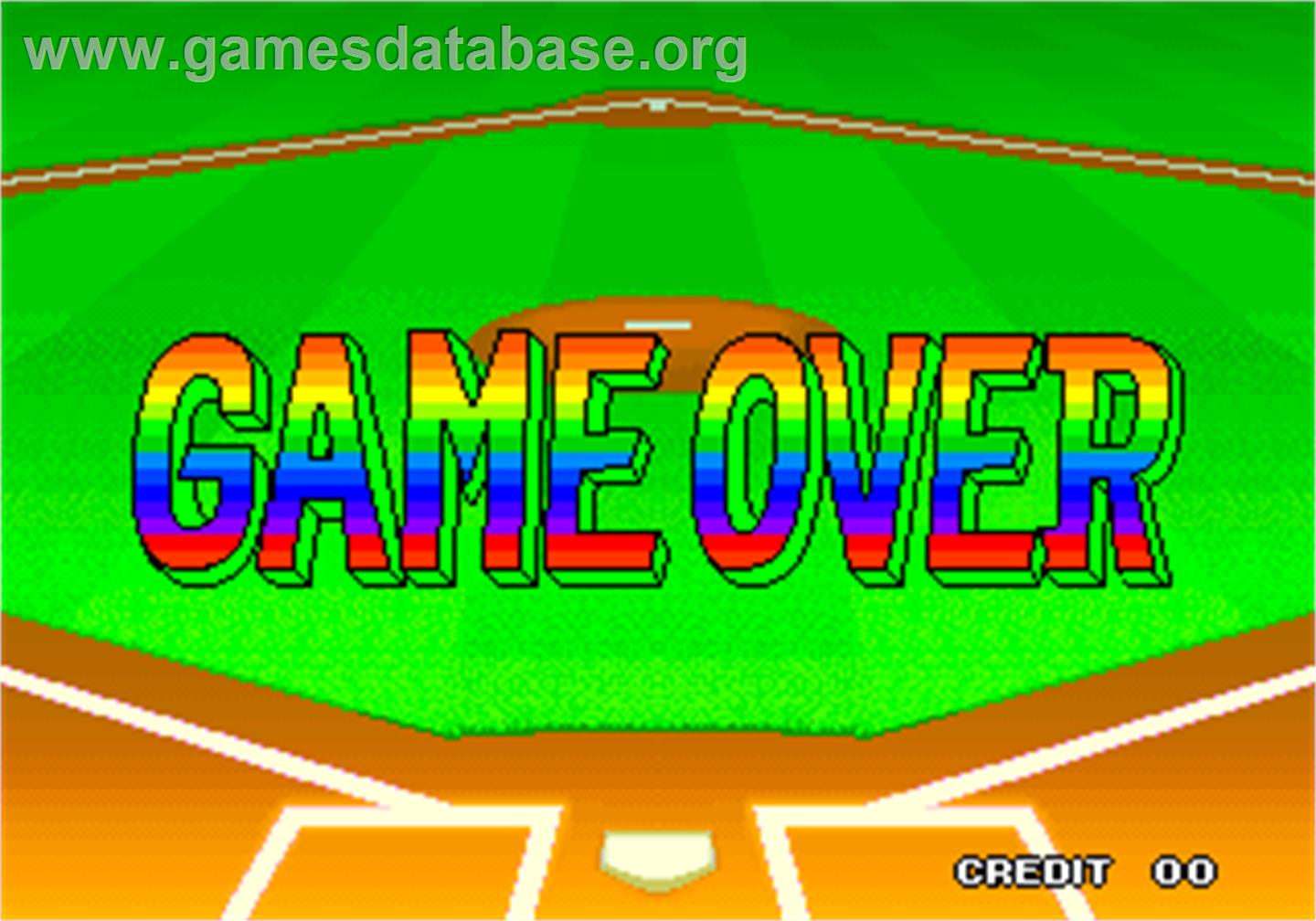 Baseball Stars 2 - Arcade - Artwork - Game Over Screen
