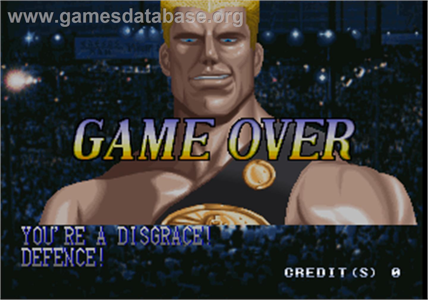 Best Bout Boxing - Arcade - Artwork - Game Over Screen
