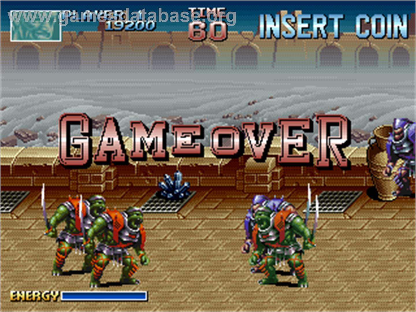 Blade Master - Arcade - Artwork - Game Over Screen