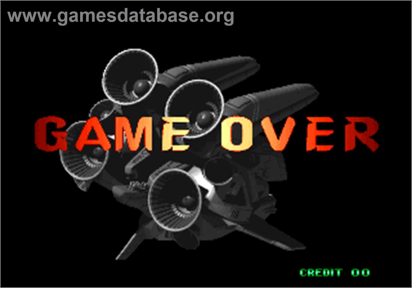 Blazing Star - Arcade - Artwork - Game Over Screen