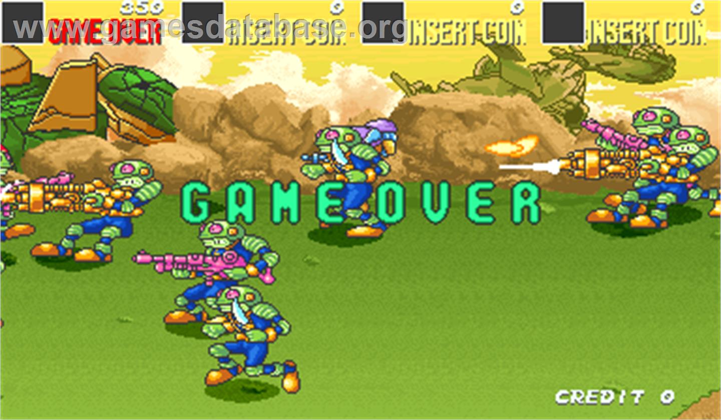 Bucky O'Hare - Arcade - Artwork - Game Over Screen
