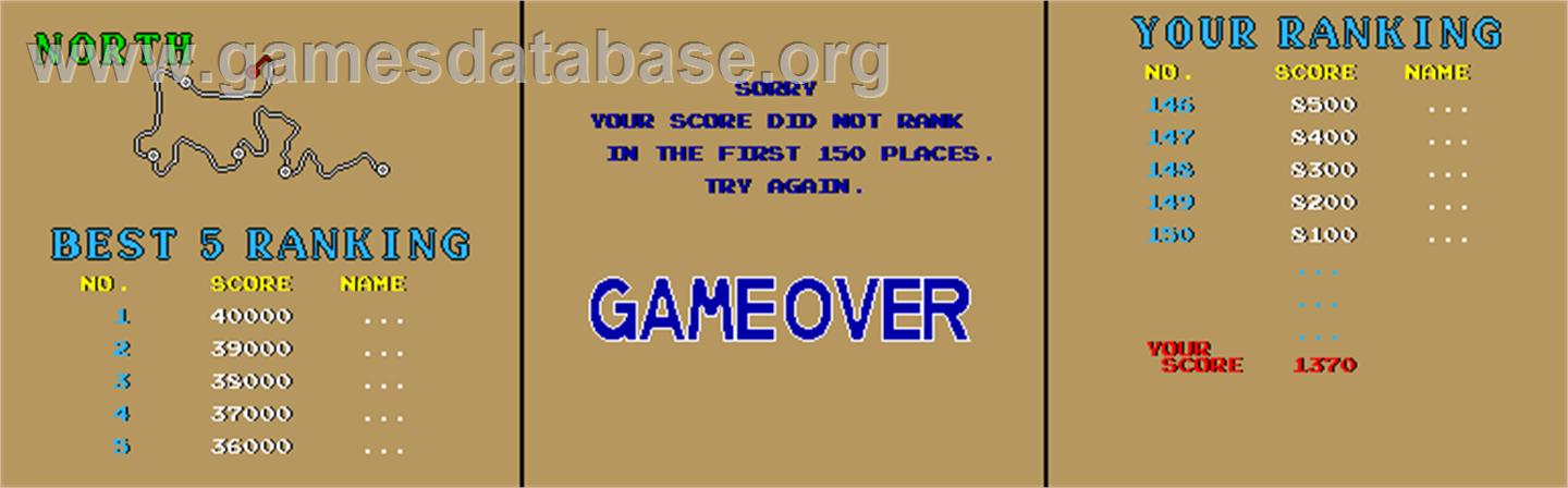 Buggy Boy/Speed Buggy - Arcade - Artwork - Game Over Screen