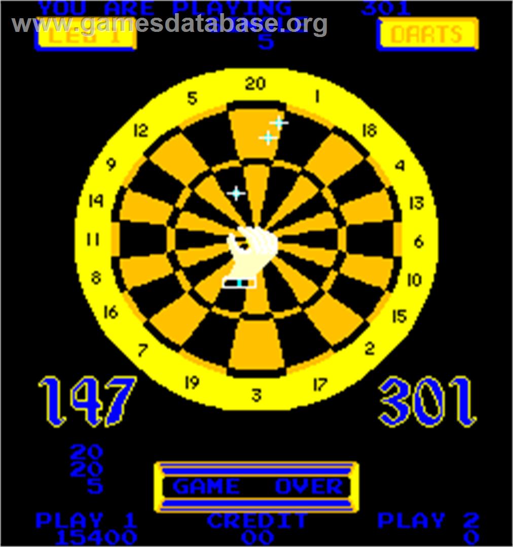 Bulls Eye Darts - Arcade - Artwork - Game Over Screen