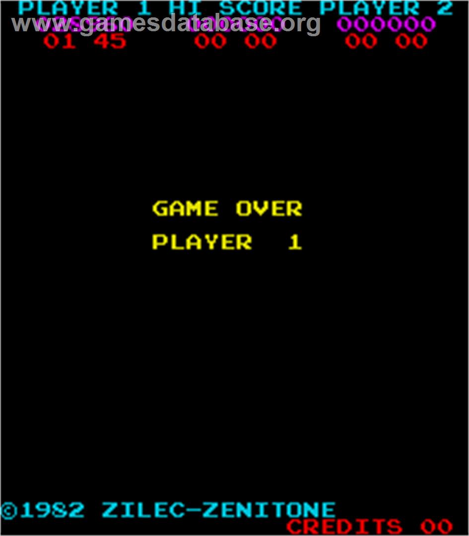 Check Man - Arcade - Artwork - Game Over Screen