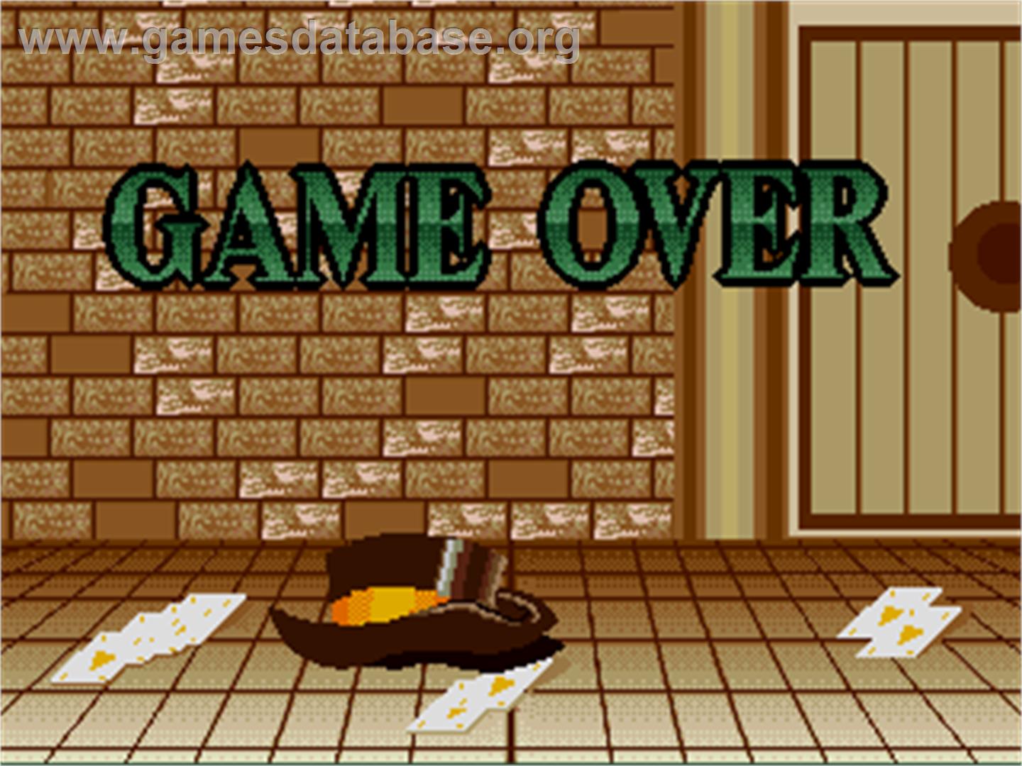 Choky! Choky! - Arcade - Artwork - Game Over Screen