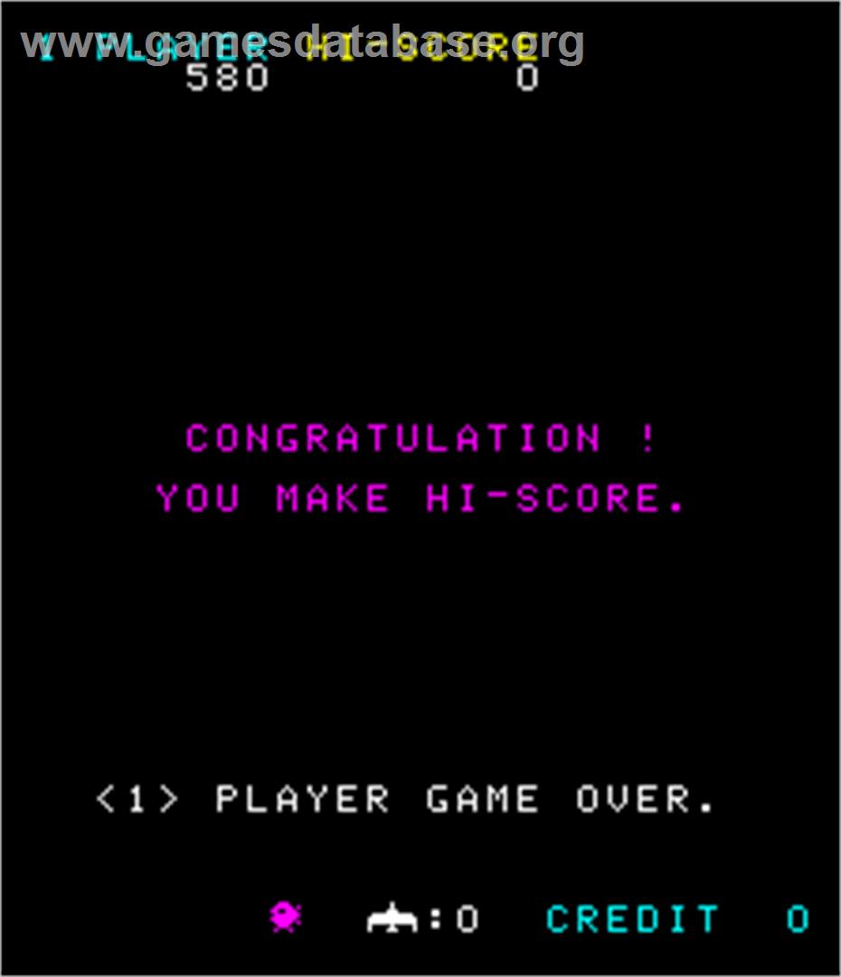 Cosmo - Arcade - Artwork - Game Over Screen