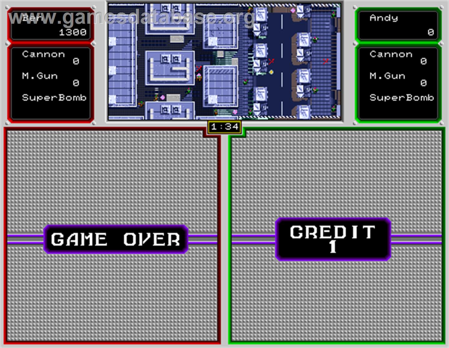 Crack Down - Arcade - Artwork - Game Over Screen