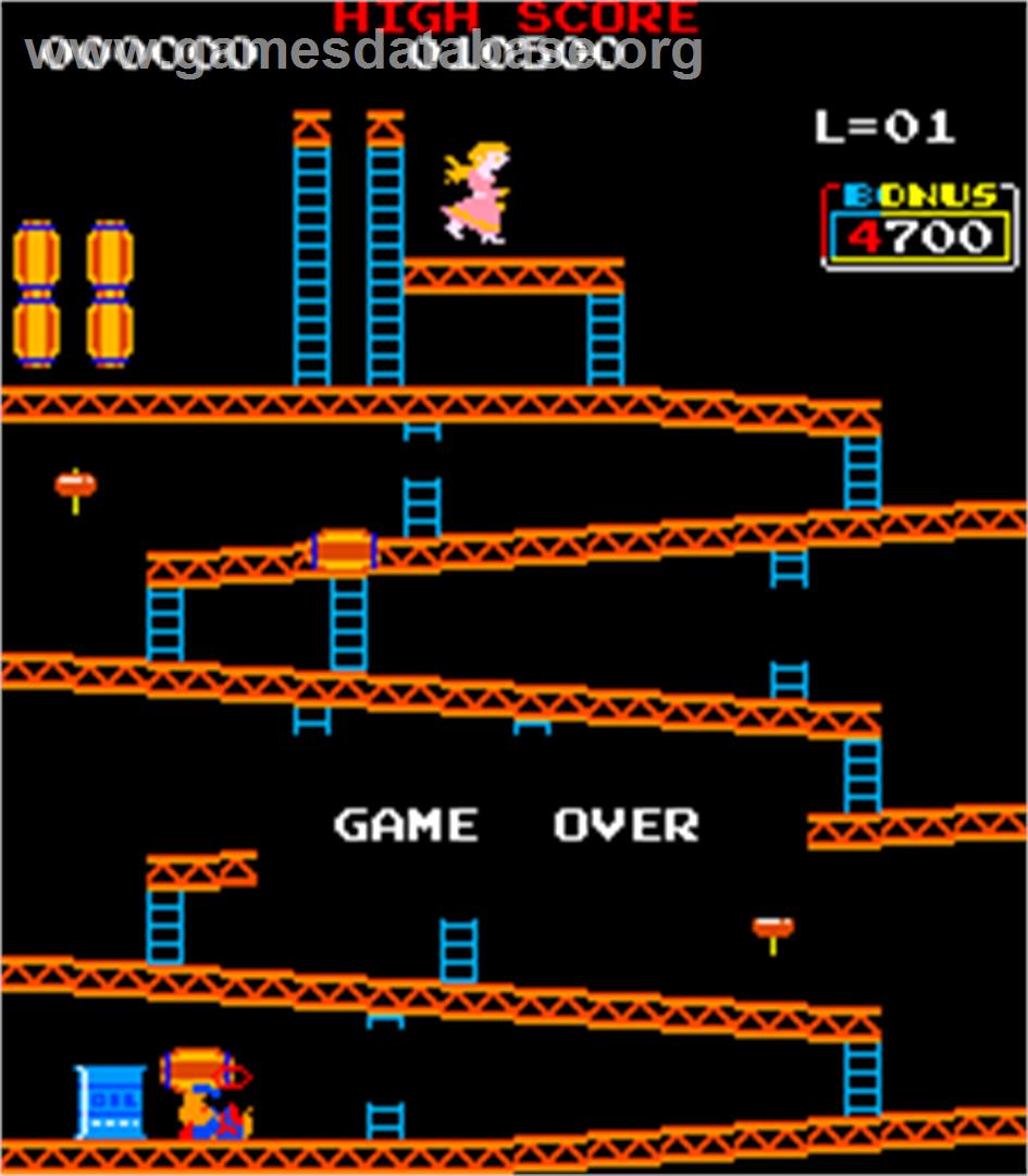 Crazy Kong Part II - Arcade - Artwork - Game Over Screen