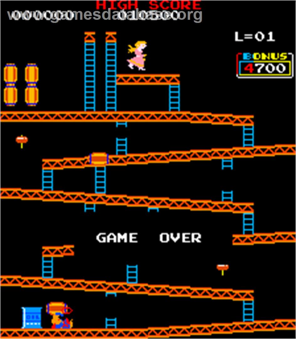 Crazy Kong Part II - Arcade - Artwork - Game Over Screen