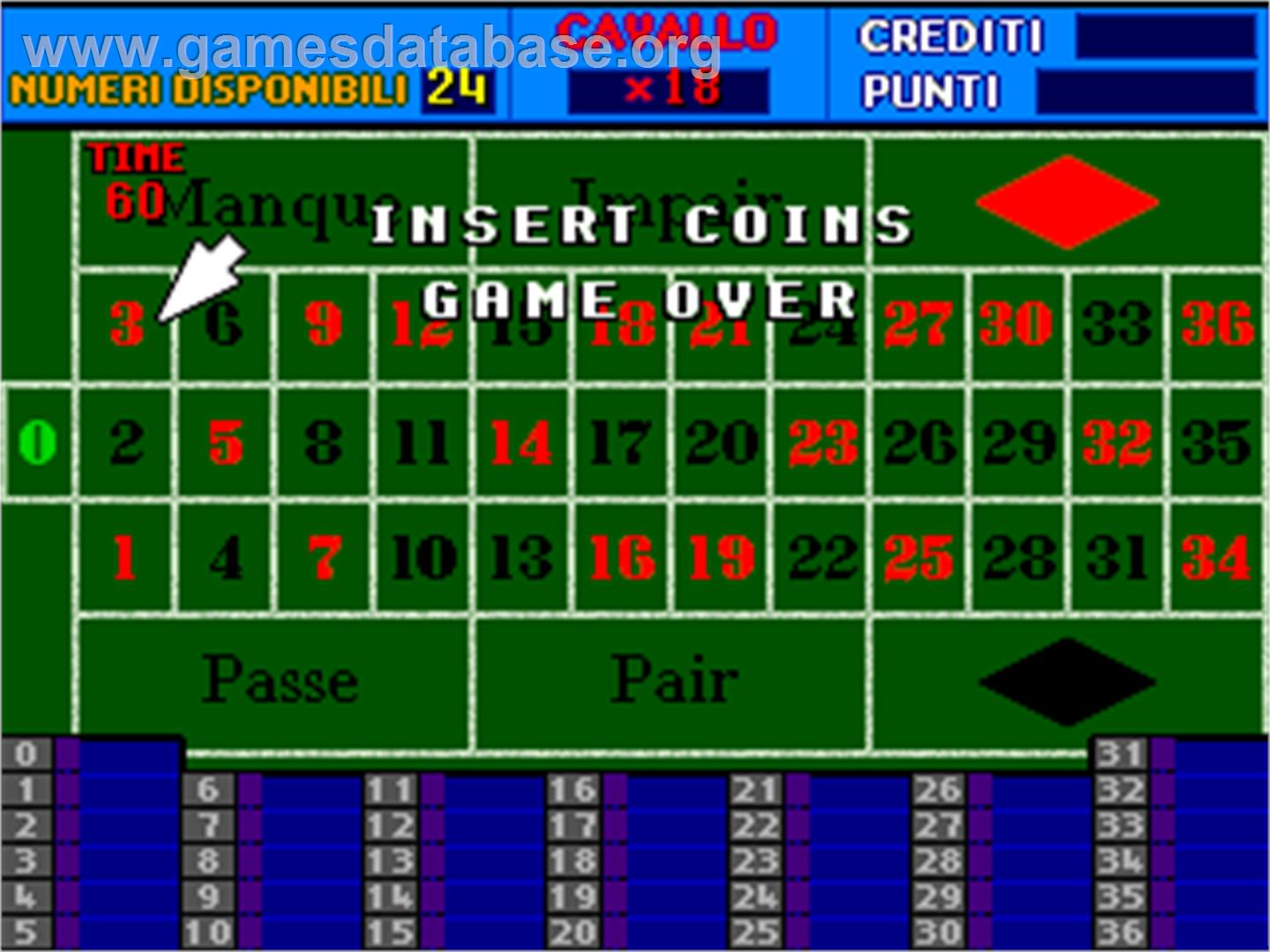 Croupier - Arcade - Artwork - Game Over Screen