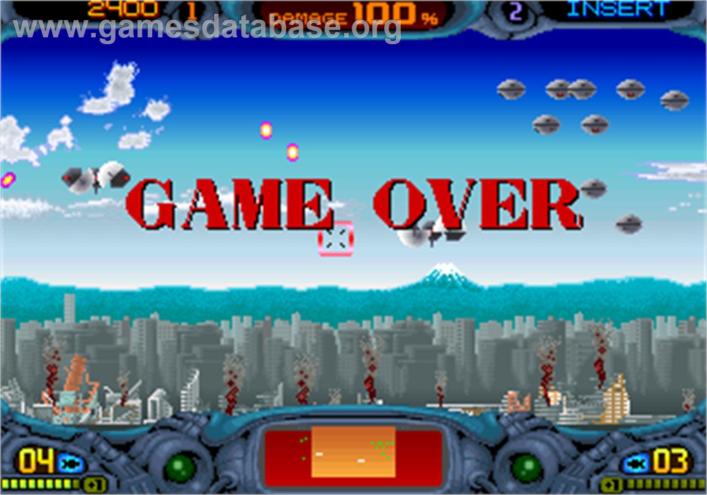 D-Con - Arcade - Artwork - Game Over Screen
