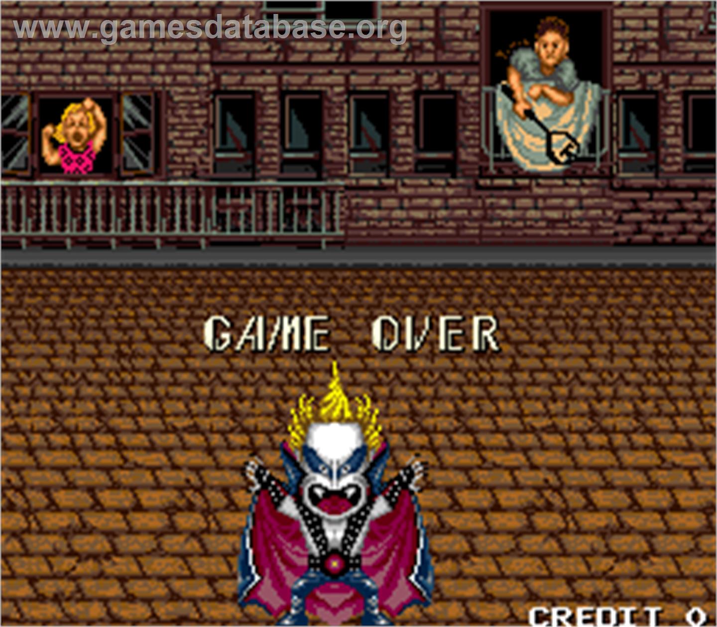 DJ Boy - Arcade - Artwork - Game Over Screen