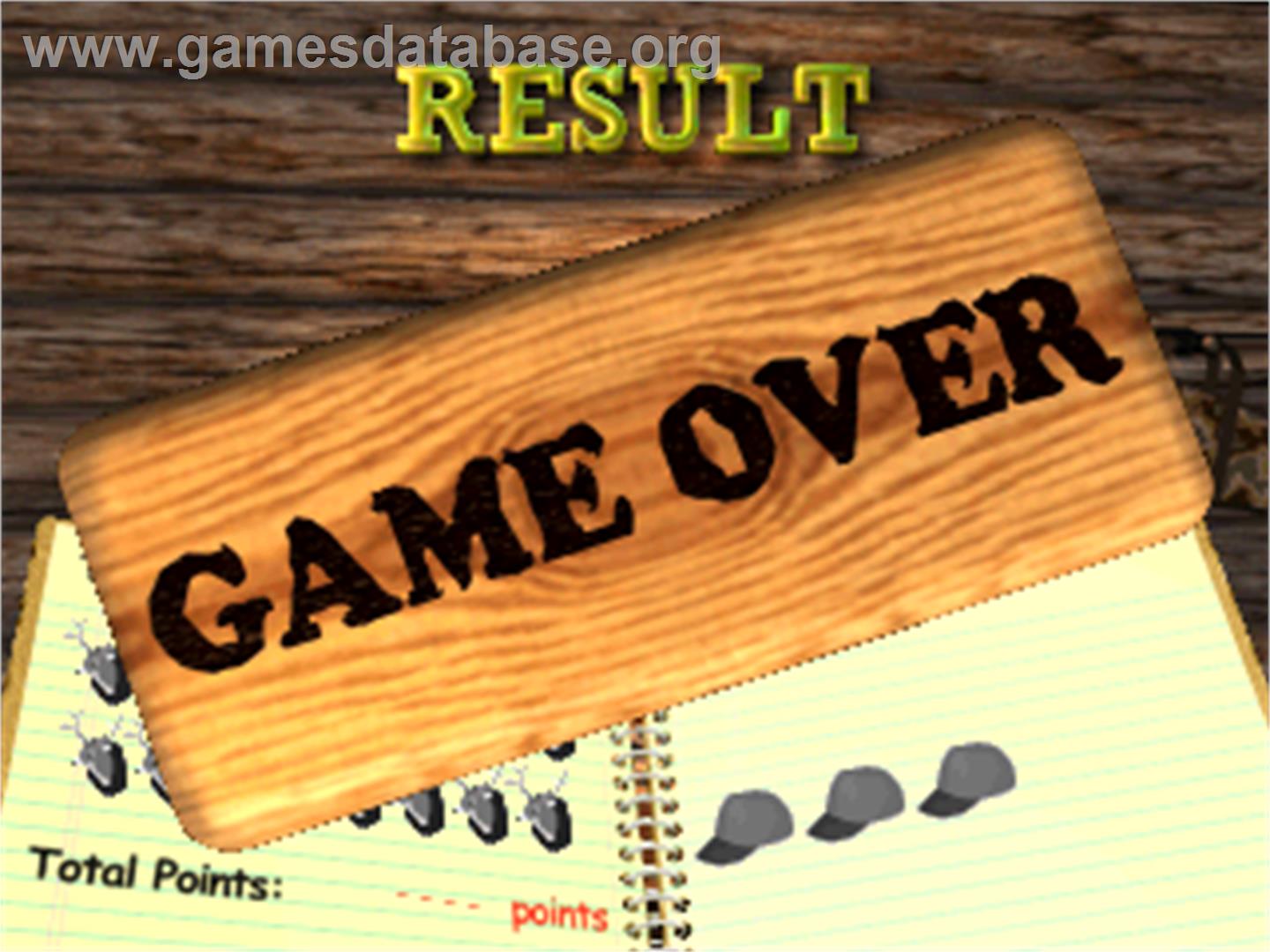 Deer Hunting USA V2 - Arcade - Artwork - Game Over Screen