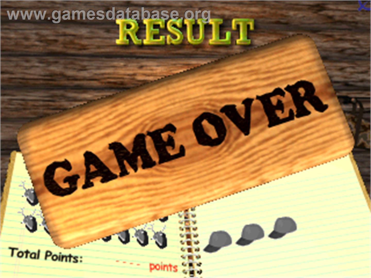 Deer Hunting USA V4.2 - Arcade - Artwork - Game Over Screen
